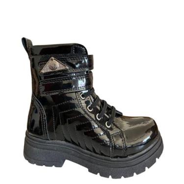 Imagem de Bota Guids'Baby Coturno De Verniz Fecho em tiras autocolantes Super Co