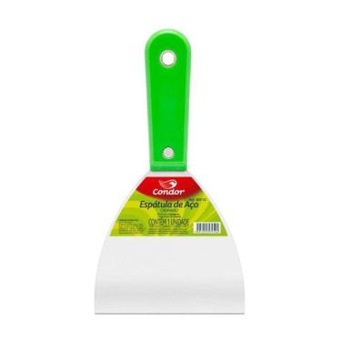 Imagem de Espátula Aço com Cabo PVC 12 Lâmina em Aço Cromado para Repintura e Raspagens Inox Condor