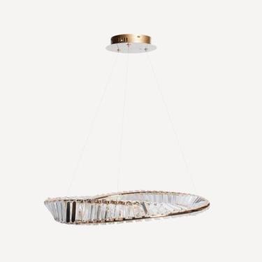 Imagem de Pendente Bronze Anel Cristal LED 25W D60cm 3000K - Iluminarium