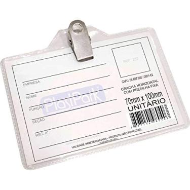 Imagem de Cracha Com Presilha Presilha Jacare Remov. 7X10Cm. Pacote Com 50-11795