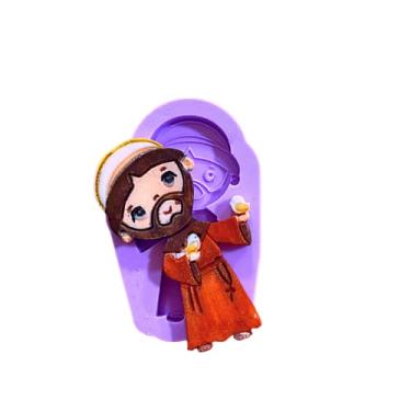 Imagem de Confeitaria dos Moldes, R108 Molde de silicone S.Francisco de Assis decorar chaveiro resina