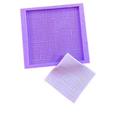 Imagem de Confeitaria dos moldes, F1042 MOLDE DE SILICONE TECIDO LINHO CONFEITARIA BISCUIT
