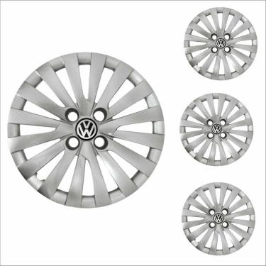 Imagem de Jogo Calota Aro 14 Gol Voyage G5 G6 2014 Volkswagen + Emblema Resinado