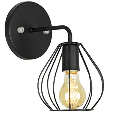 Imagem de Arandela Luminária Cebola Aramado Preto