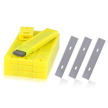 Imagem de Lâminas de raspador de 10 cm, lâminas de barbear Kattool 100 peças de substituição de lâminas de aço inoxidável para raspador de lâminas de lâmina de lâmina de uma única borda