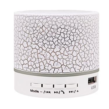 Imagem de Mingzhe A9 Crack Padrão Mini Alto-falante Suporte Luz Colorida Disco U Cartão TF Porta AUX Porta AUX sem Fio Caixa de Alto-falante Portátil