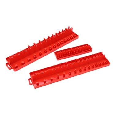 Imagem de Bandeja organizadora de soquete, suporte universal de soquete de alta resistência durável 3 peças multifunções para caixa de ferramentas de reparo automotivo para soquetes mecânicos métricos