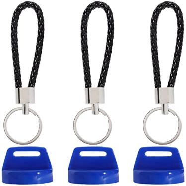 Imagem de SOAJEE Pacote com 3 capas de chave de ignição azul compatíveis com Arctic Cat ATV Bearcat Firecat Lynx Pantera Prowler ProClimb ProCross Prowler Wildcat Z1 ZR XF M 800 1100 3000 4000 5000 6000 7000 8000 9000