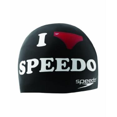 Imagem de Speedo Touca de natação em silicone "I Heart Speedo", preta