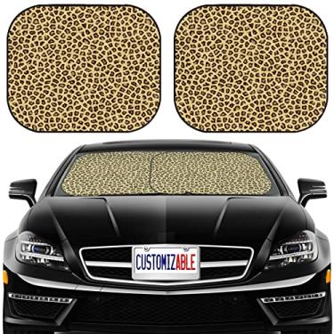 Imagem de MSD Protetor solar para para-brisa universal para carro com 2 unidades de proteção solar para bloqueio de brilho solar, UV e calor, protege o interior do carro, foto da pele 7717559