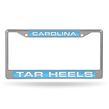 Imagem de NCAA North Carolina Tar Heels Moldura de placa cromada padrão embutida com corte a laser