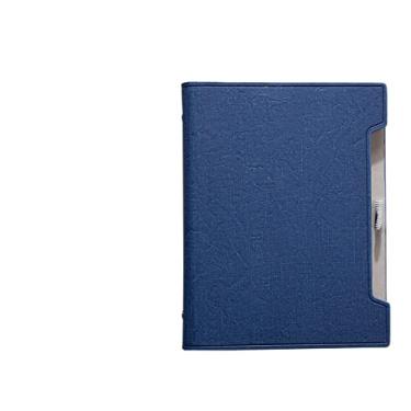 Imagem de Agenda de couro A5 Agenda Planner Pasta 6 anéis Papelaria para Escritório Bloco de Notas Agenda Agenda Recarga, Azul, 4 PCS