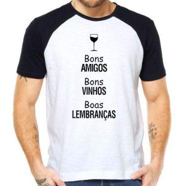 Imagem de Camiseta Bons Amigos Bons Vinhos Boas Lembranças Amizade - Mago Das Ca
