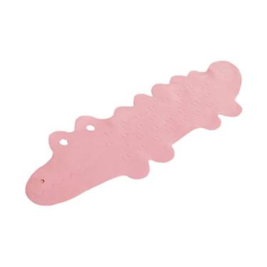 Imagem de SHENGANG Tapete de cozinha antiderrapante tapete de banho ambiental longo chuveiro cartoon almofada infantil ventosa antiderrapante banheira, rosa, 95x34 cm