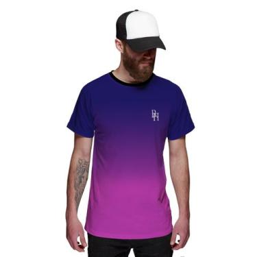 Imagem de Camiseta Roxa E Azul Degradê Purple And Blue Masculina - Di Nuevo