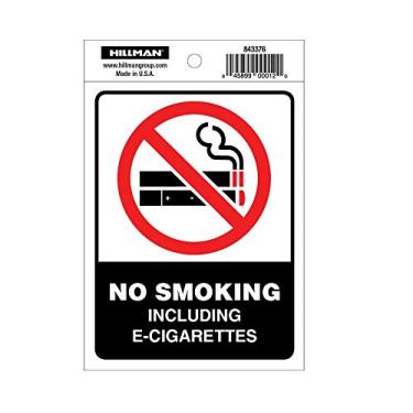 Imagem de Hillman 843376 Placa No Smoking Or E-Cigs (10 x 15 cm)