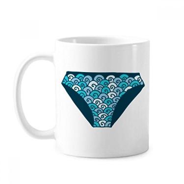 Imagem de Calção de banho azul ilustração padrão caneca cerâmica café porcelana xícara louça