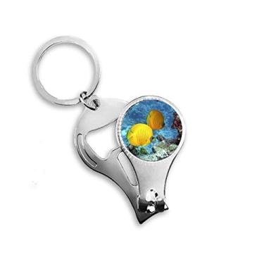 Imagem de Ocean Water Fish Nature Picture Nail Nipper Ring Chaveiro Abridor de Garrafas Cortador