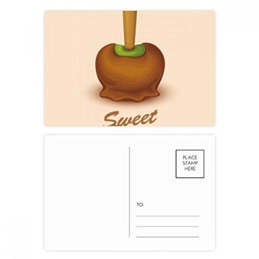 Imagem de Conjunto de cartão postal de sorvete de chocolate verde marrom cartão de agradecimento de aniversário