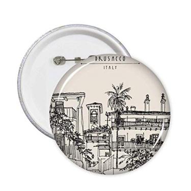Imagem de Broche de paisagem de cidade com desenho de Roma Itália 5 peças