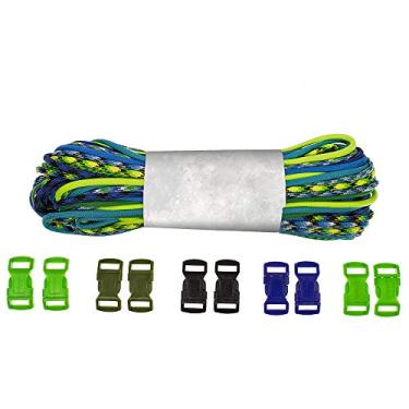 Imagem de Kit de artesanato Paracord – Faça pulseiras, chaveiros, colares e muito mais (costeira – fivelas de 1,27 cm)