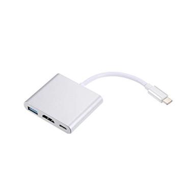 Imagem de Docooler USB 3.1 Tipo-C para USB 3.0 / HD/Tipo-C HUB USB-C 3-em-1 Adaptador Dongle Cabo Dock para MacBook Pro, Dell XPS 13