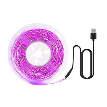 Imagem de Cuculo LED Grow Light Full Spectrum USB Grow Light Strip 2M 2835 SMD DC5V Fita Fitolampy LED para Plantas Sementes Flores Estufas Interior Plantas de Flores Vegetais Fitolampy