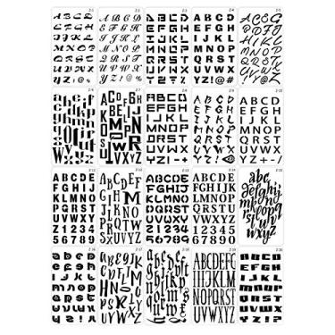 Imagem de Letras Do, Números, Estênceis, Réguas de Plástico, Modelo, Arte, Bolo, Decoração