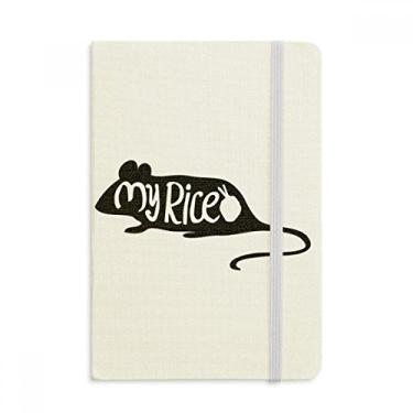 Imagem de Caderno com desenho de animal de rato preto, capa dura oficial, diário clássico