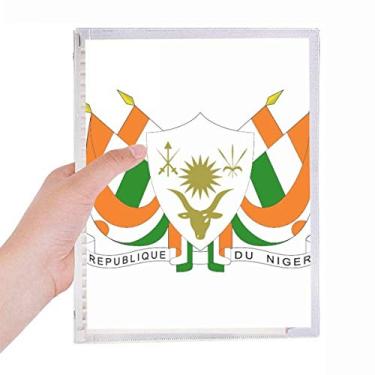 Imagem de Caderno com emblema nacional da África do Níger com folhas soltas e diário recarregável