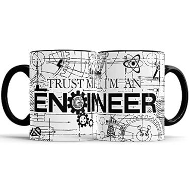 Imagem de Caneca Trust Me I'm An Engineer alça e interior preto