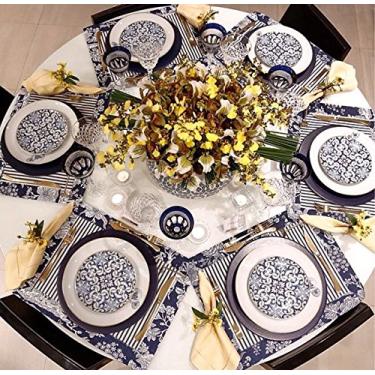 Imagem de Jogo Americano Normandie Camponesa Marinho