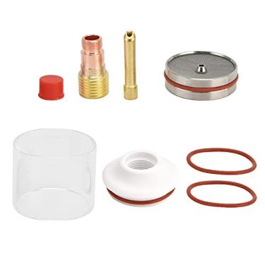 Imagem de Kit de bocal de vidro TIG Torch, bocal de vidro TIG para soldagem por argônio para soldagem por argônio WP-17/18/26