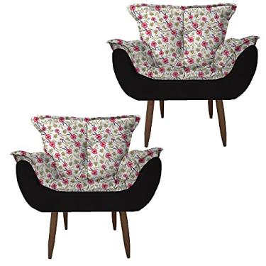 Imagem de Kit 2 Poltrona Decorativa Perola Quarto, Sala, Recepção, Área Gourmet