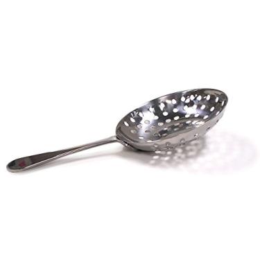 Imagem de RSVP International Coador retrô de aço inoxidável, 16 cm | Design retrô com orifícios de drenagem | Strain Martinis, Cosmos, Margaritas, Manhattans e mais | Pode ser lavado na lava-louças