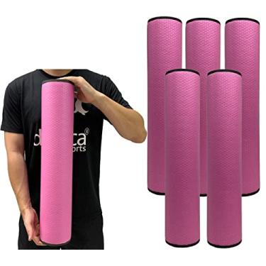 Imagem de Kit 5 Rolos Massagem Liberação Miofascial 60x12cm Rosa DF1066 Dafoca Sports