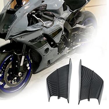 Imagem de Kit de bucha de manilha de substituição buchas de mola de folha olho motocicleta winglet asa de vento de motocicleta, espelhos de winglets aerodinâmicos para motocicleta