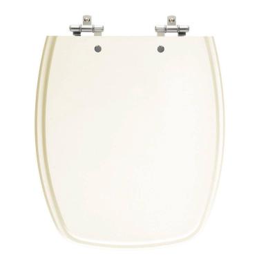 Imagem de Assento Sanitário Primula Marfim (Bege) Tampa para Vaso Fiori de Madeira Laqueada