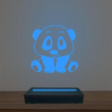 Imagem de Luminária Led 3d Panda Abajur Luxo