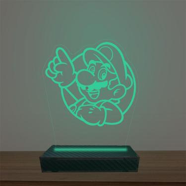 Imagem de Luminária Led 3d Mario Abajur Luxo