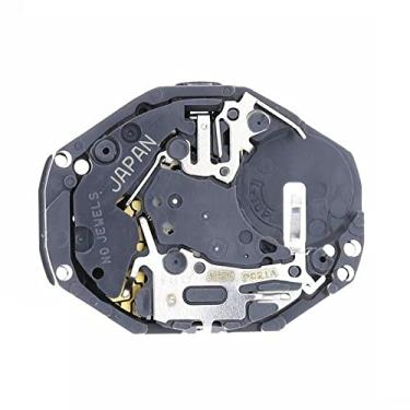 Imagem de MOUDOAUER 5X Relógio de quartzo preto japonês PC21 sem bateria para relógio de 3 pinos acessórios de peças de reparo movimento do relógio substituindo peça de reposição acessório de relógio