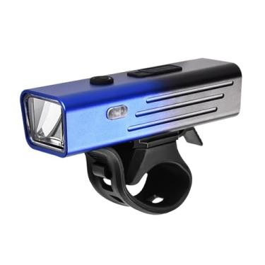 Imagem de Colaxi Luz da bicicleta farol, recarregável frente lâmpada da bicicleta luz principal para crianças, bicicletas noite equitação luz ciclismo, Preto Azul