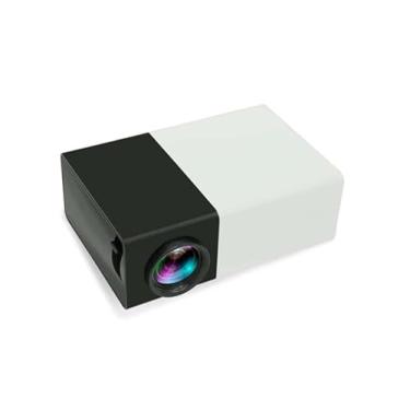 Imagem de Projetor de home theater LED de 600 lúmens Mini Full Hd 1920X1080 - Plugue AU branco preto