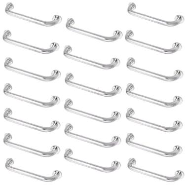 Imagem de Barra Alça Apoio Inox 30 cm Kit 20 Uni Acessibilidade Idoso Gestante Criança Suporte Anti Queda Acidentes Acessibilidade