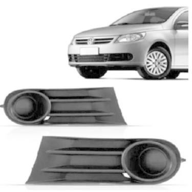 Imagem de Par Grade Moldura Milha Gol Saveiro Voyage G5 2009/. S/Furo