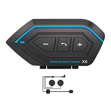 Imagem de Fone de ouvido para capacete de motocicleta bt5.0, à prova d'água, intercomunicador, redução de ruído, suporte para chamadas mãos-livres, resposta automática, música estéreo