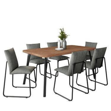 Imagem de Conjunto Sala de Jantar 6 Cadeiras Di Nettuno Carraro Nog Pre