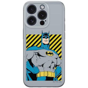 Imagem de ERT GROUP Capa de celular para iPhone 15 PRO original e oficialmente licenciada DC padrão Batman 069 perfeitamente adaptada à forma do celular, capa feita de TPU