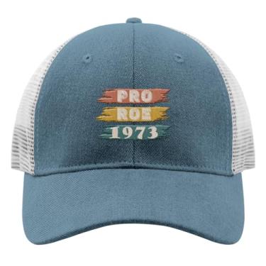 Imagem de Boné de caminhoneiro feminino Dad Hats Pro Roe 1973 bordado moderno snapback, Azul-celeste, Tamanho Único