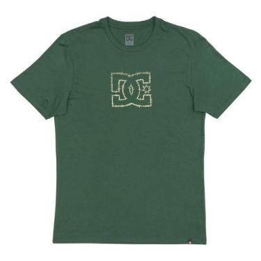 Imagem de Camiseta Dc Shoes Stitched Star Wt24 Masculina Verde Escuro